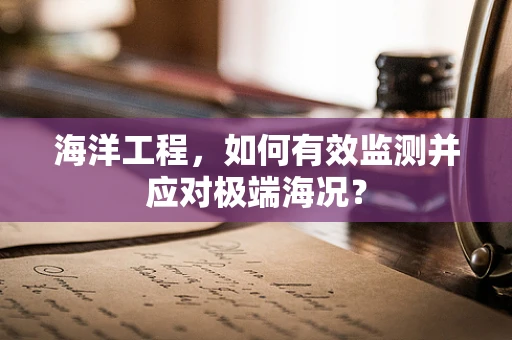 海洋工程，如何有效监测并应对极端海况？