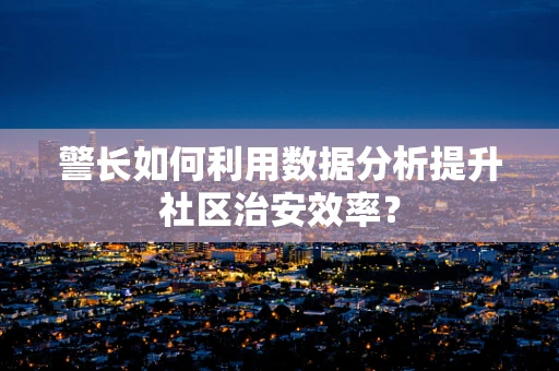 警长如何利用数据分析提升社区治安效率？
