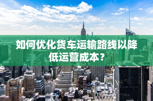 如何优化货车运输路线以降低运营成本？