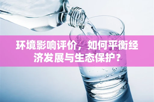 环境影响评价，如何平衡经济发展与生态保护？