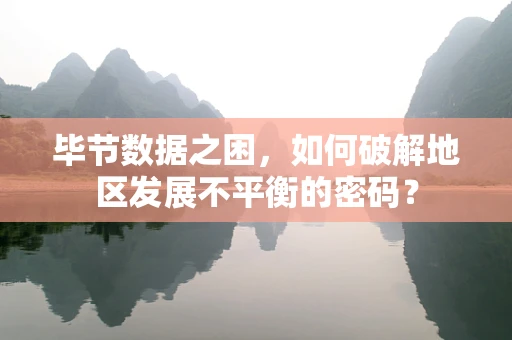 毕节数据之困，如何破解地区发展不平衡的密码？