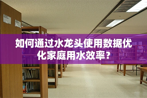 如何通过水龙头使用数据优化家庭用水效率？