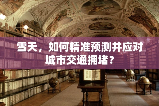 雪天，如何精准预测并应对城市交通拥堵？