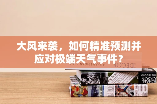 大风来袭，如何精准预测并应对极端天气事件？
