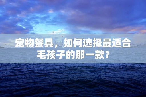 宠物餐具，如何选择最适合毛孩子的那一款？