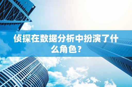 侦探在数据分析中扮演了什么角色？