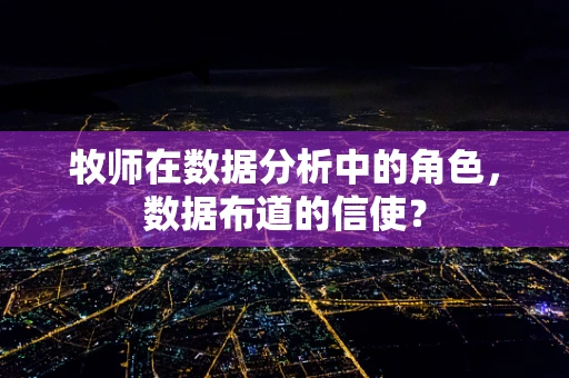 牧师在数据分析中的角色，数据布道的信使？