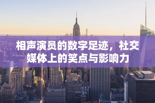 相声演员的数字足迹，社交媒体上的笑点与影响力