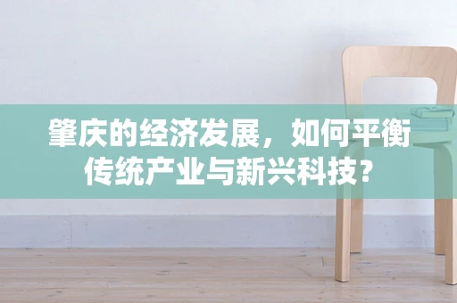 肇庆的经济发展，如何平衡传统产业与新兴科技？