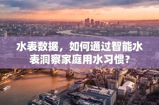 水表数据，如何通过智能水表洞察家庭用水习惯？