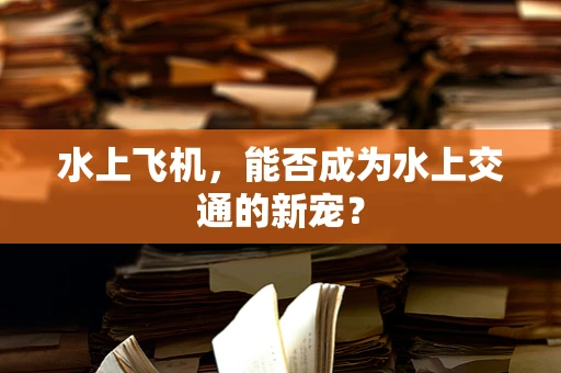 水上飞机，能否成为水上交通的新宠？