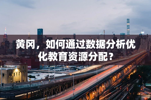 黄冈，如何通过数据分析优化教育资源分配？