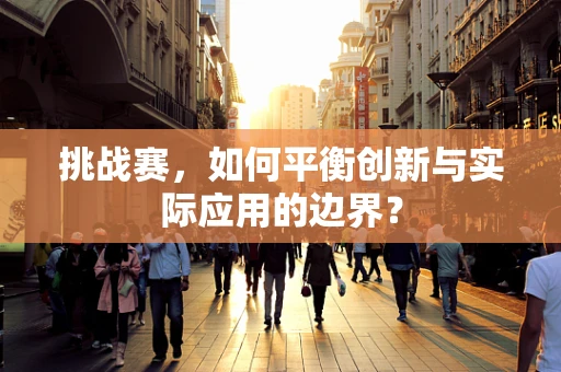 挑战赛，如何平衡创新与实际应用的边界？