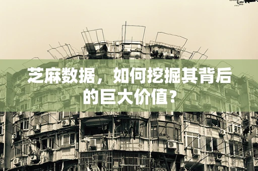 芝麻数据，如何挖掘其背后的巨大价值？