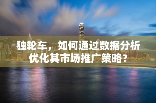 独轮车，如何通过数据分析优化其市场推广策略？