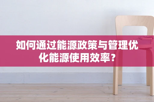 如何通过能源政策与管理优化能源使用效率？