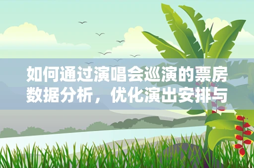 如何通过演唱会巡演的票房数据分析，优化演出安排与市场策略？