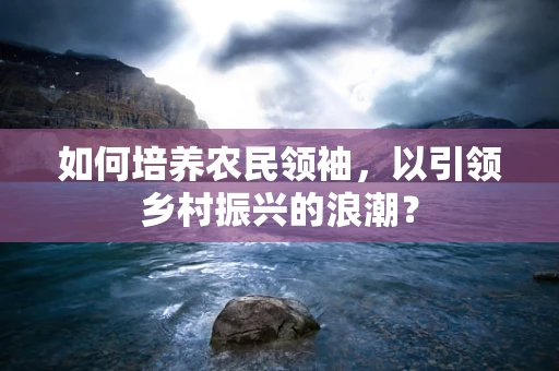 如何培养农民领袖，以引领乡村振兴的浪潮？