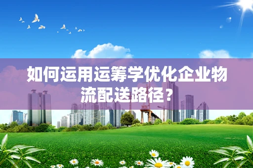 如何运用运筹学优化企业物流配送路径？