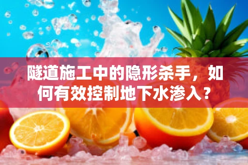 隧道施工中的隐形杀手，如何有效控制地下水渗入？