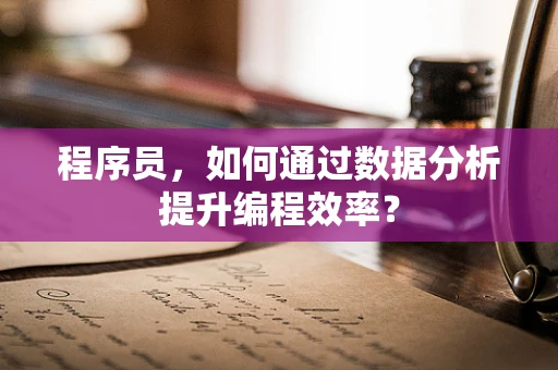 程序员，如何通过数据分析提升编程效率？