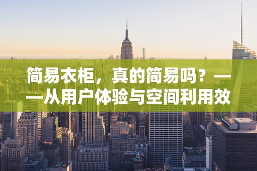 简易衣柜，真的简易吗？——从用户体验与空间利用效率的视角探讨
