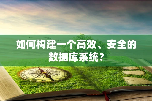 如何构建一个高效、安全的数据库系统？