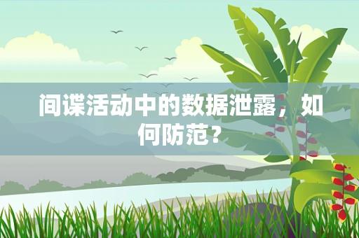 间谍活动中的数据泄露，如何防范？