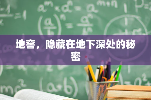 地窖，隐藏在地下深处的秘密