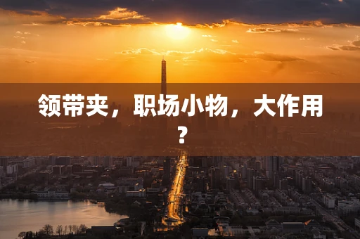 领带夹，职场小物，大作用？