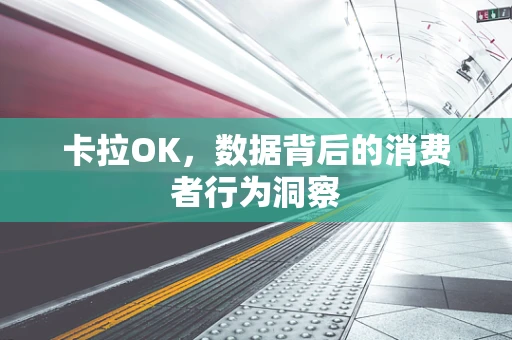 卡拉OK，数据背后的消费者行为洞察