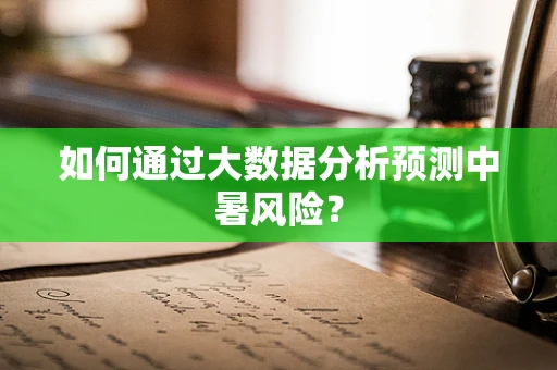 如何通过大数据分析预测中暑风险？