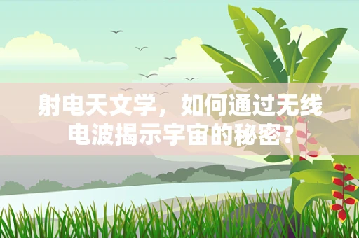 射电天文学，如何通过无线电波揭示宇宙的秘密？