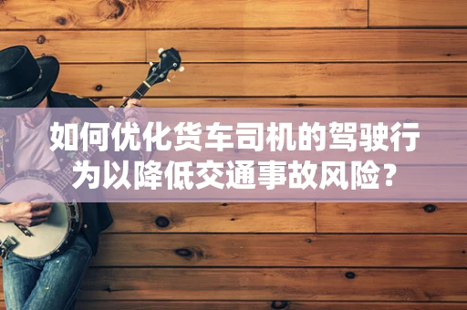 如何优化货车司机的驾驶行为以降低交通事故风险？