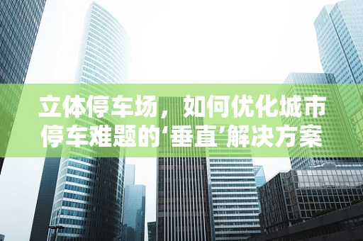 立体停车场，如何优化城市停车难题的‘垂直’解决方案？