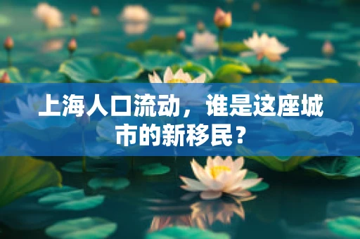 上海人口流动，谁是这座城市的新移民？