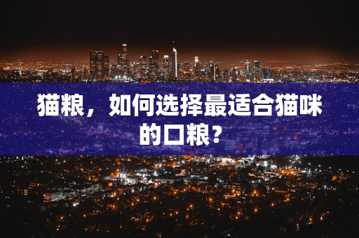 猫粮，如何选择最适合猫咪的口粮？