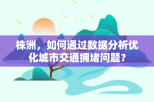 株洲，如何通过数据分析优化城市交通拥堵问题？