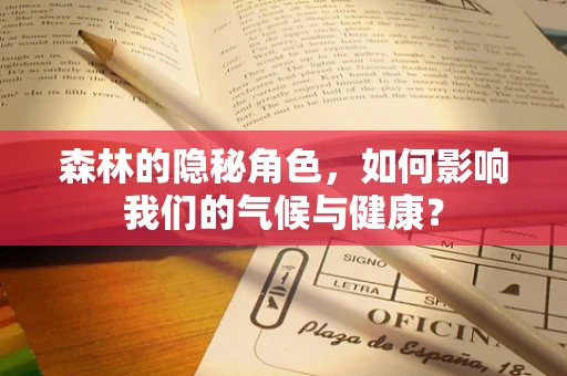 森林的隐秘角色，如何影响我们的气候与健康？