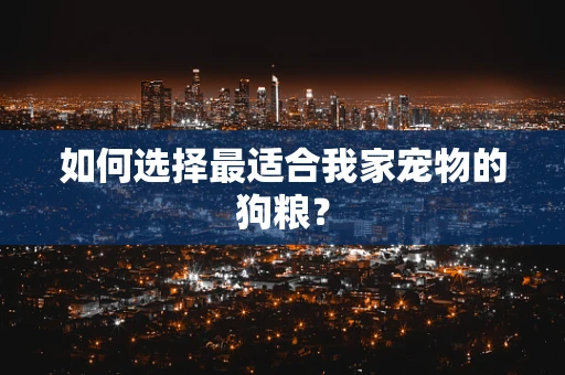 如何选择最适合我家宠物的狗粮？
