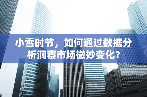 小雪时节，如何通过数据分析洞察市场微妙变化？