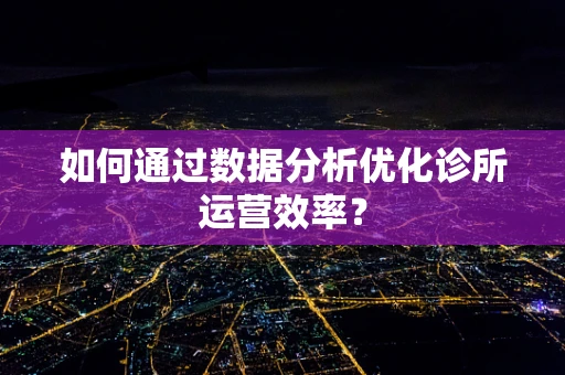 如何通过数据分析优化诊所运营效率？
