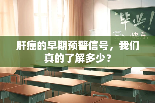 肝癌的早期预警信号，我们真的了解多少？