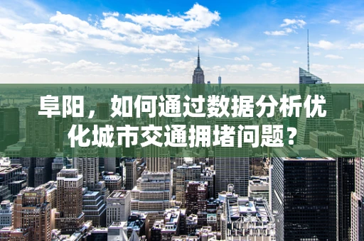 阜阳，如何通过数据分析优化城市交通拥堵问题？