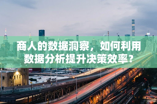 商人的数据洞察，如何利用数据分析提升决策效率？