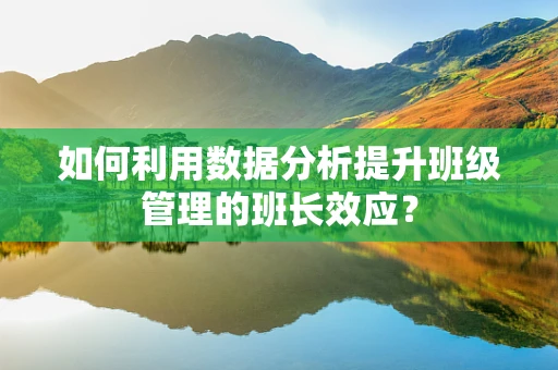 如何利用数据分析提升班级管理的班长效应？