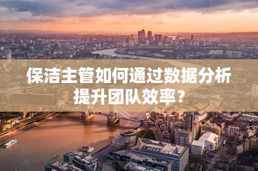 保洁主管如何通过数据分析提升团队效率？
