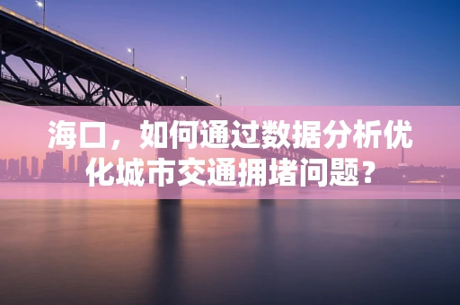 海口，如何通过数据分析优化城市交通拥堵问题？