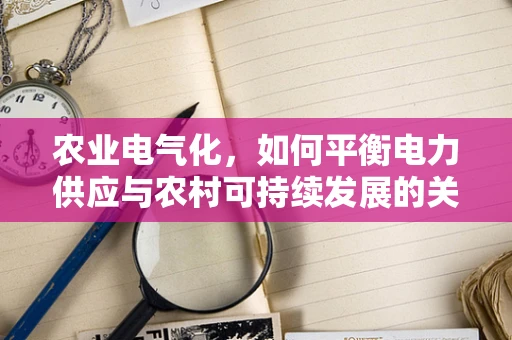农业电气化，如何平衡电力供应与农村可持续发展的关系？