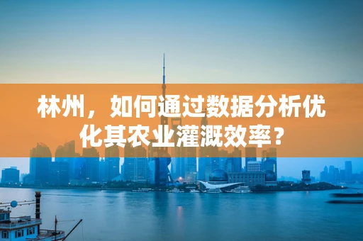 林州，如何通过数据分析优化其农业灌溉效率？